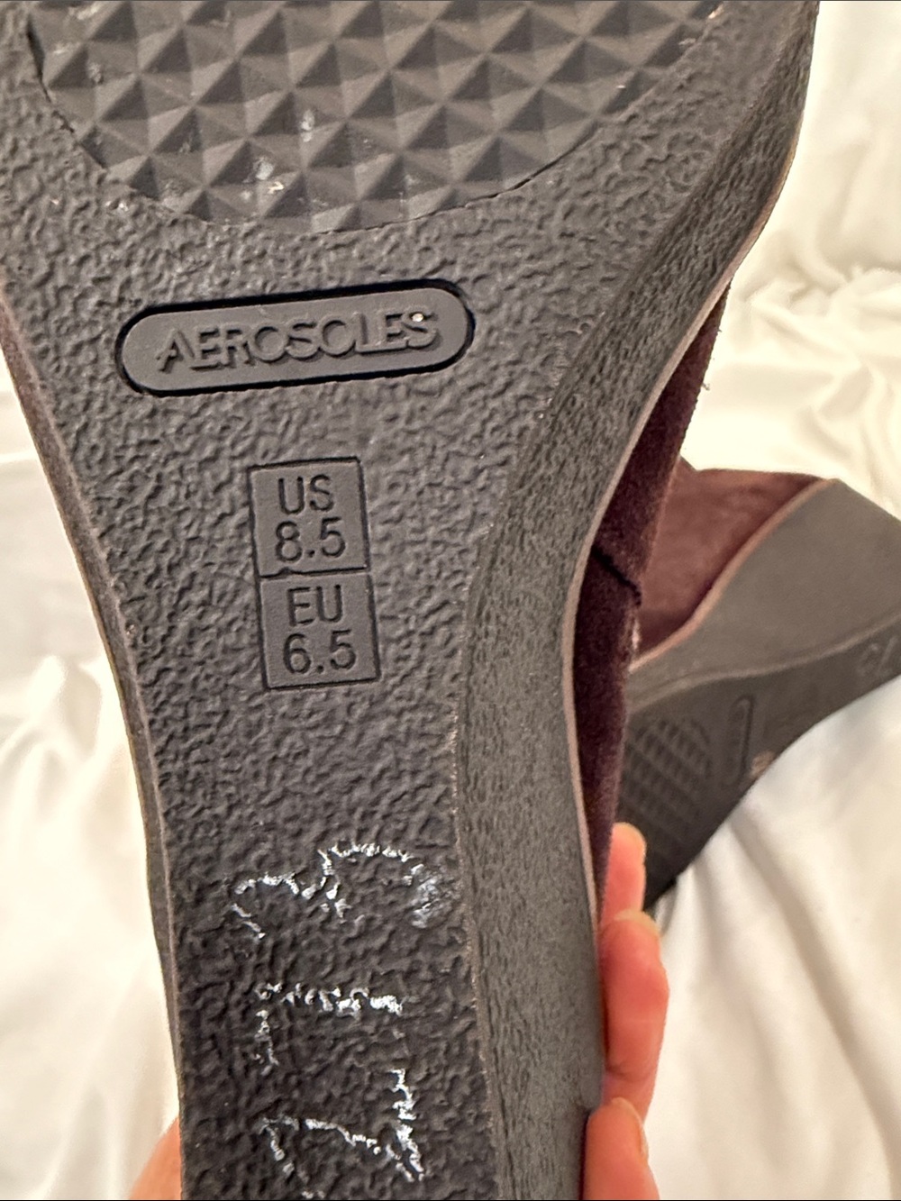 Aerosoles Women's Tall Suede Knee-High Boots - Dark Brown - Picture 10 of 10
